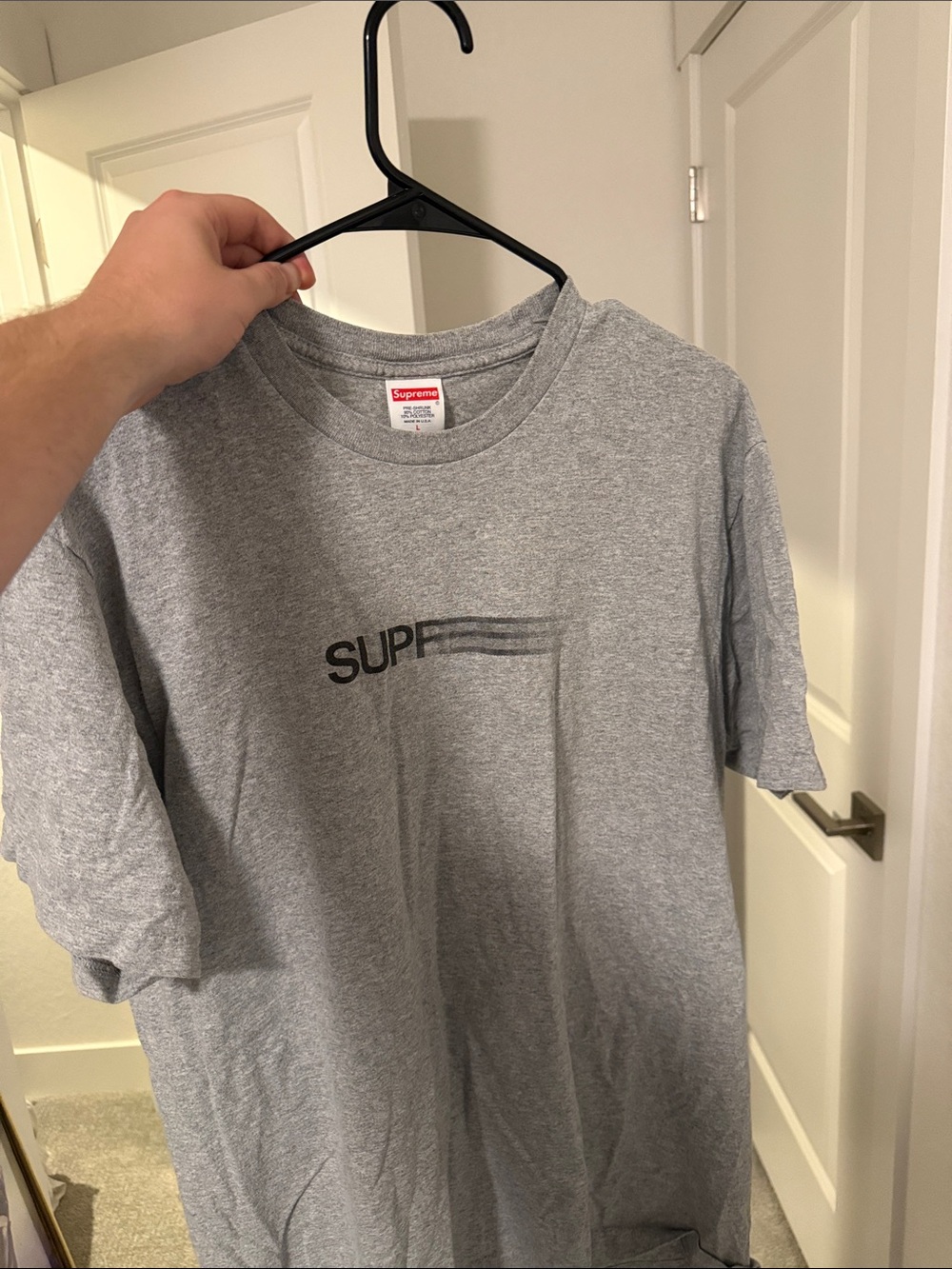 Supreme Gray Graphic Short Sleeve Tee